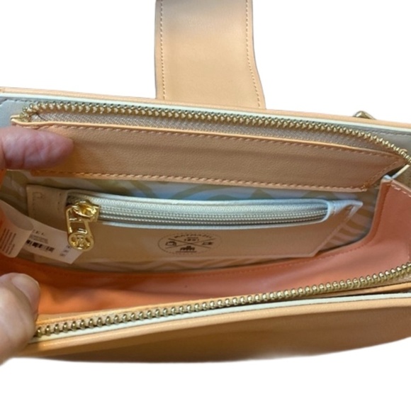 MATMAZEL Aida Shoulder Bag Peach w/ Colourful Bead Strap Vegan Handmade NWT - Picture 12 of 16